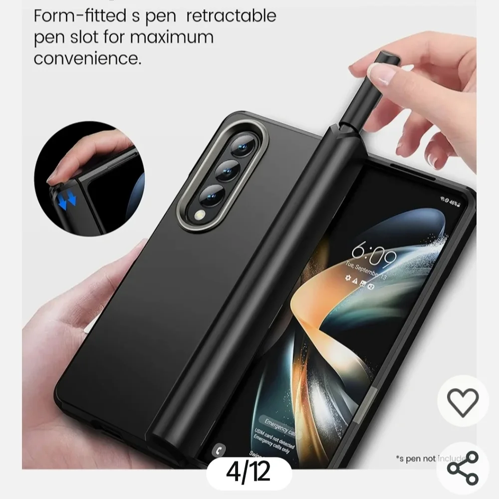 Samsung Galaxy Z4 Black Phone Case with S Pen Slot